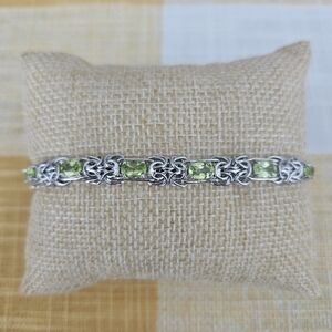 Ross-Simons Peridot Sterling Silver Tennis Bracelet